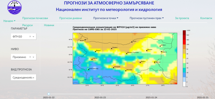 НИМХ работи по проект за прогноза за замърсяването на въздуха по програмата "Коперник" на ЕС, каза за БТА метеорологът Анастасия Стойчева